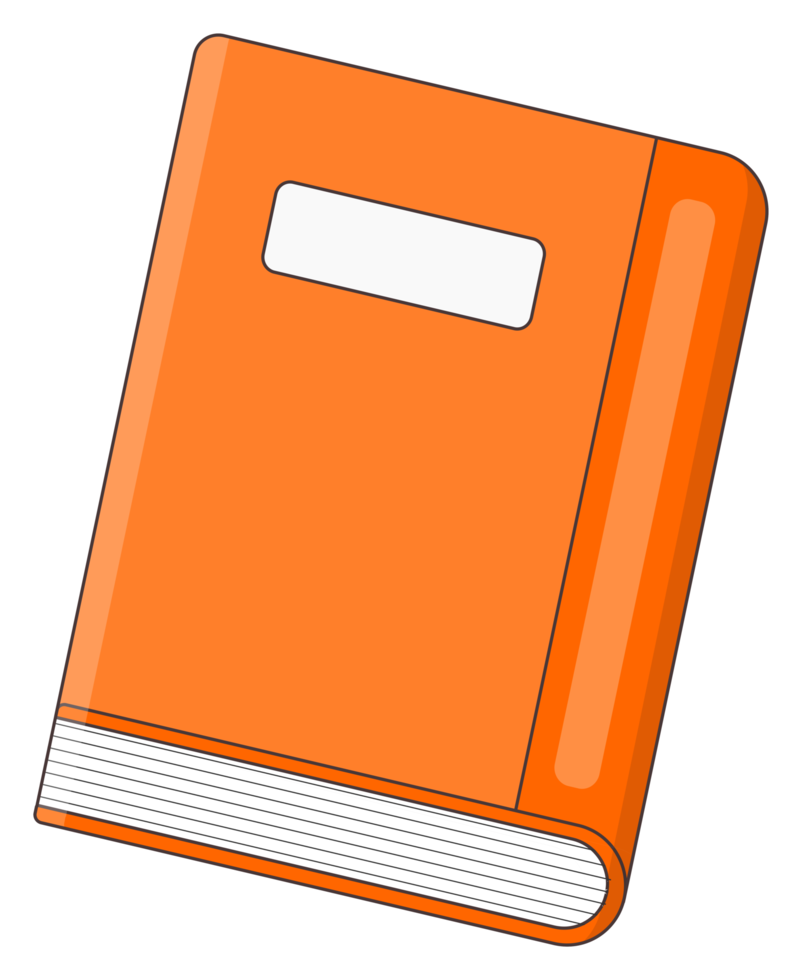 isolated book sticker png