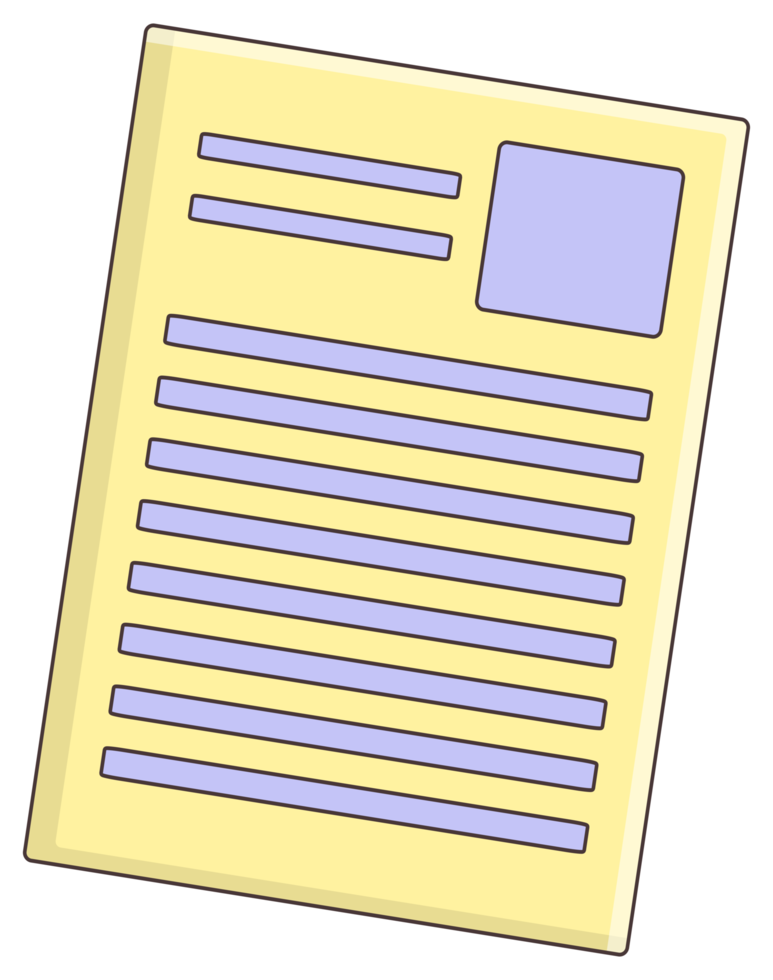 isolated page sticker png