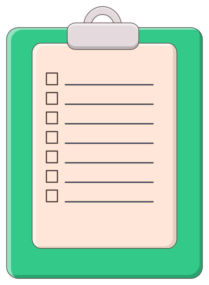 clipboard with sheet sticker png