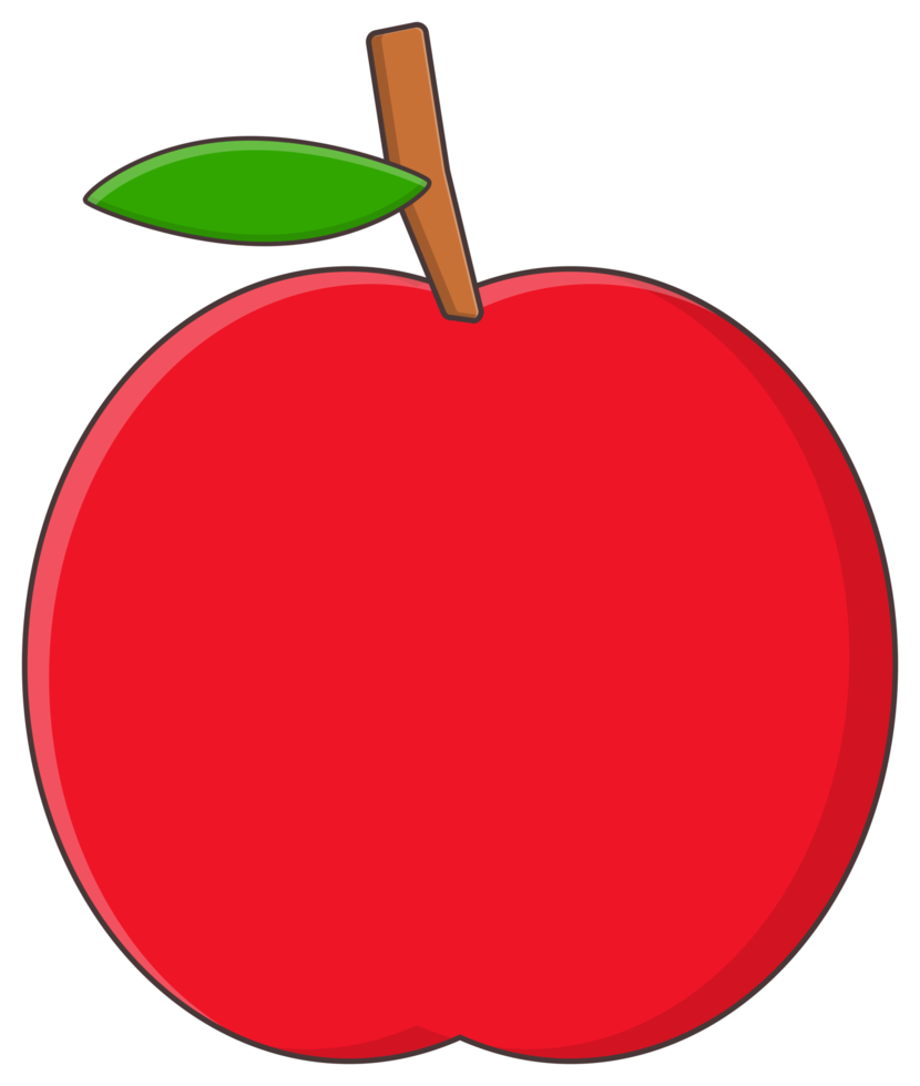 isolated apple fruit flat icon png