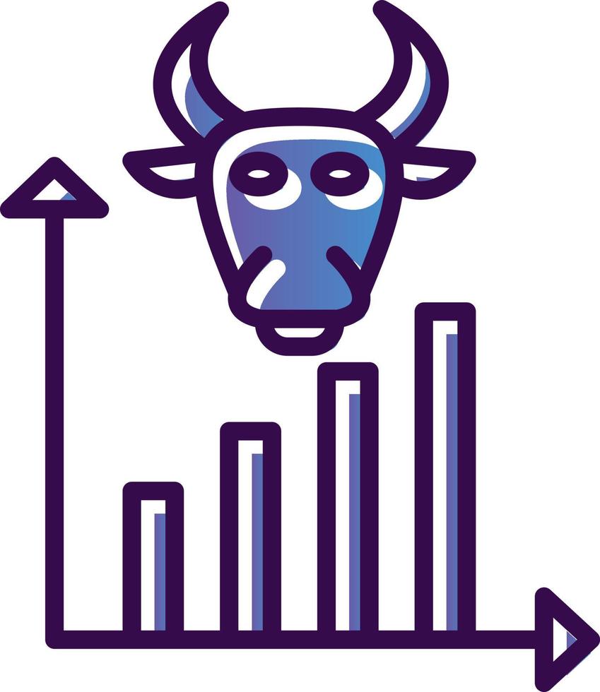Bull Market Vector Icon Design