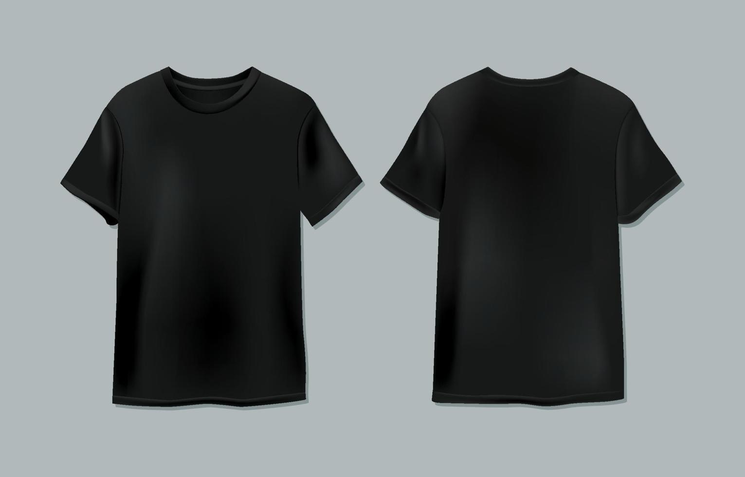 Black Realistic T-shirt Mock Up vector