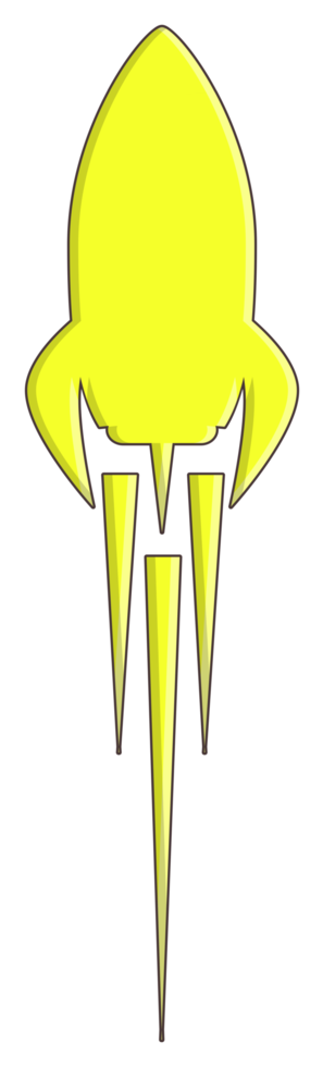 yellow rocket icon sticker png