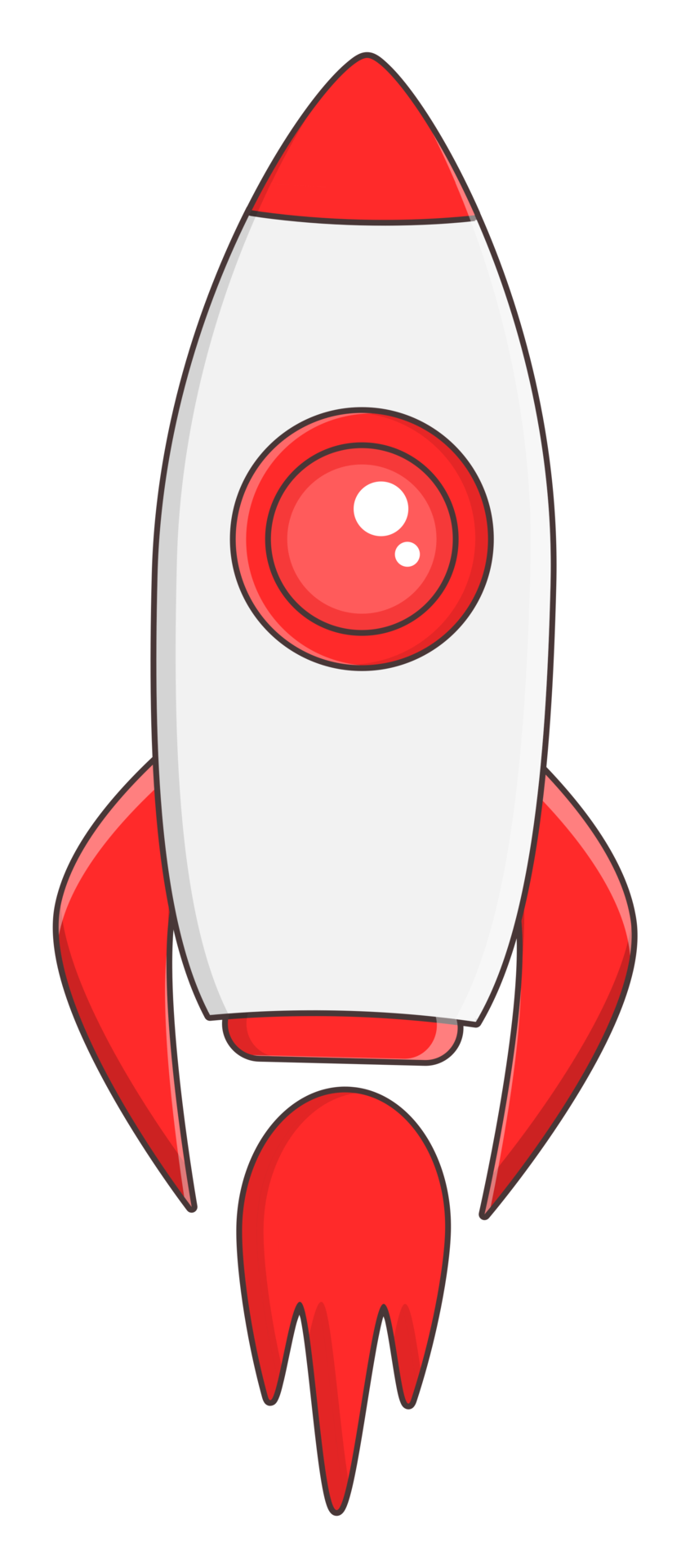 meget fint Minde om narre red rocket object sticker 20693332 PNG