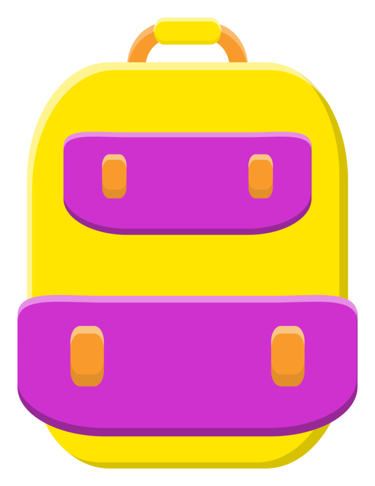 isolated bag school sticker png