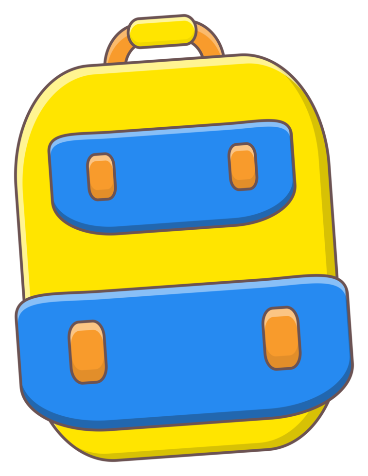 Borsa scuola etichetta png