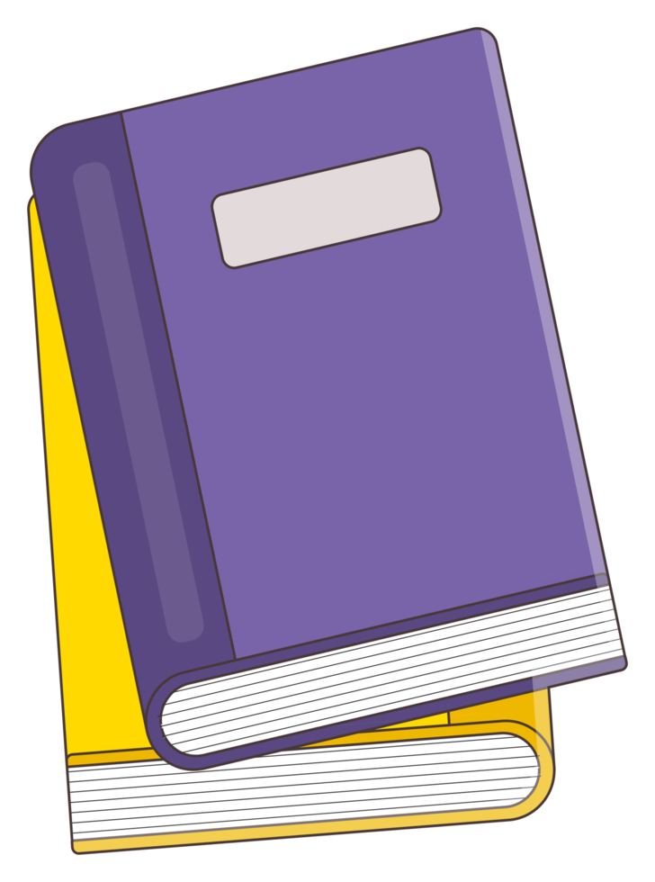 isolated books sticker png