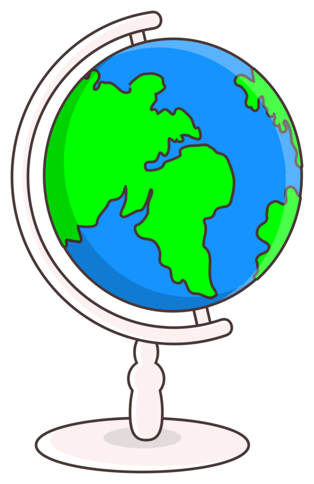 isolated globe school icon png