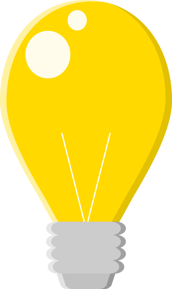 isolated lightblub sticker png