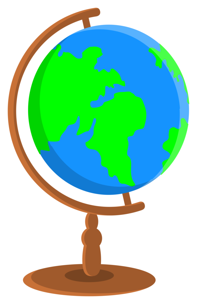 isolated globe school sticker png