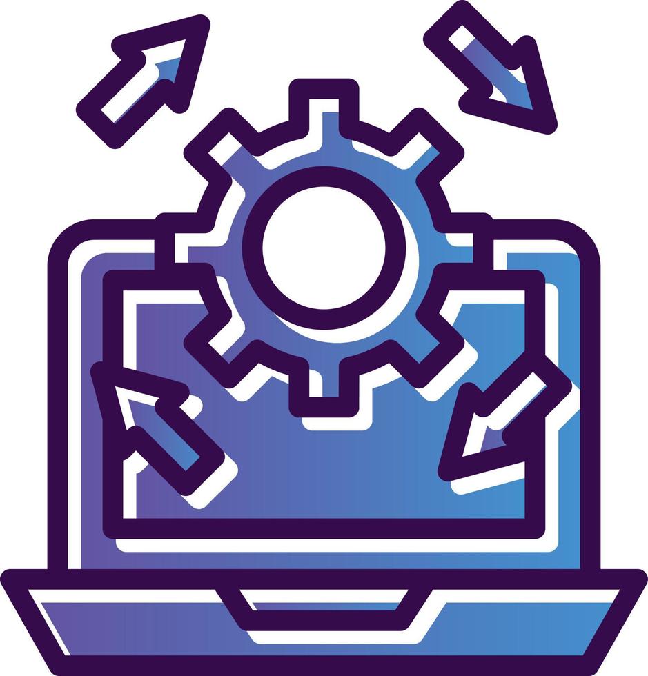 Upgrade Laptop Vector Icon Design
