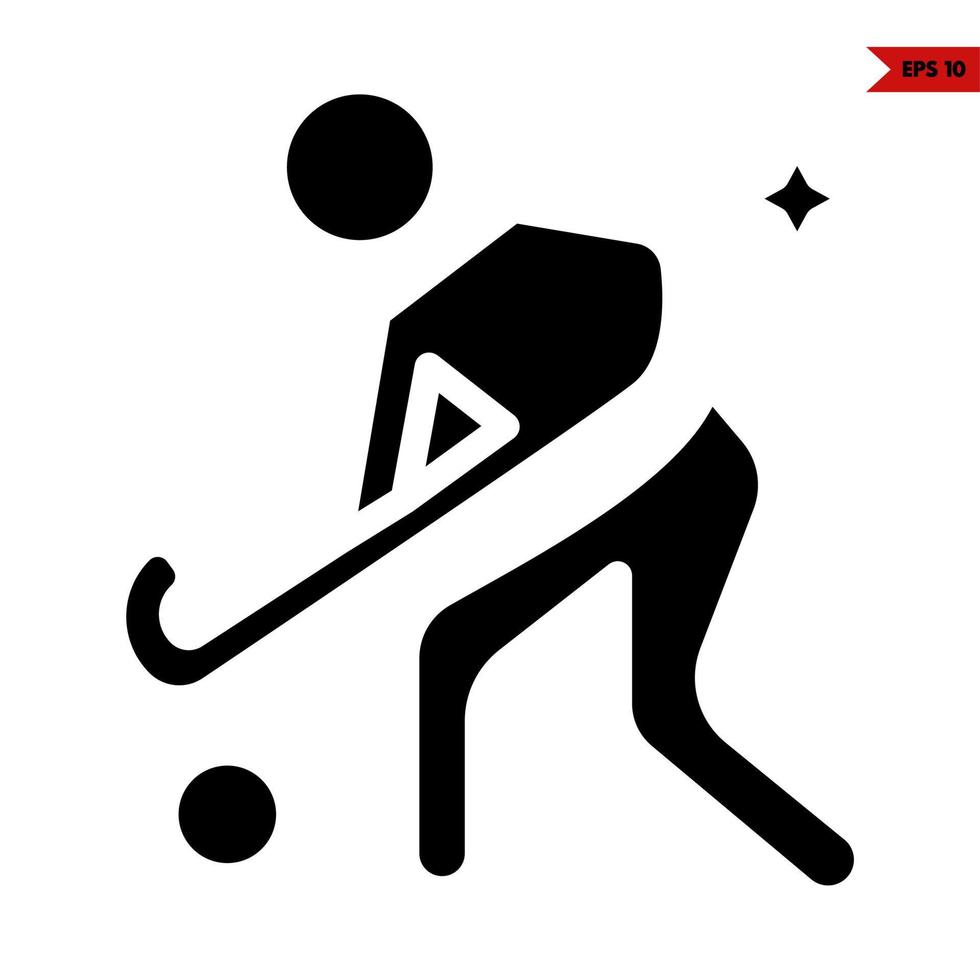 Eraon playing golf sport glyph icon vector