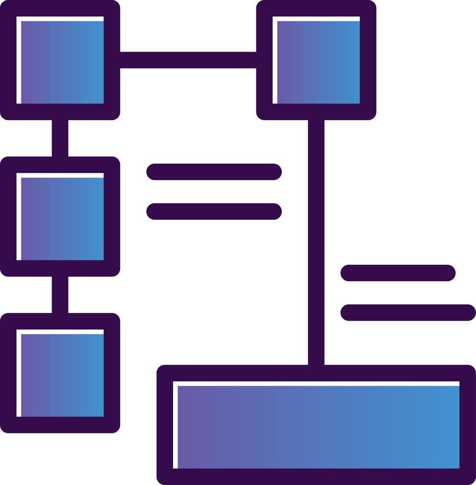 diseño de icono de vector de diagrama de flujo