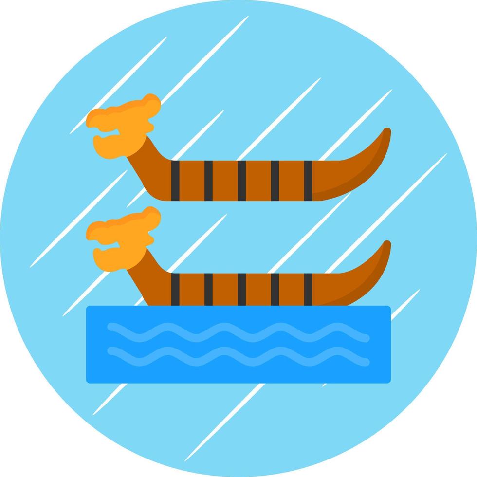 Dragon Boat Racing Vector Icon Design