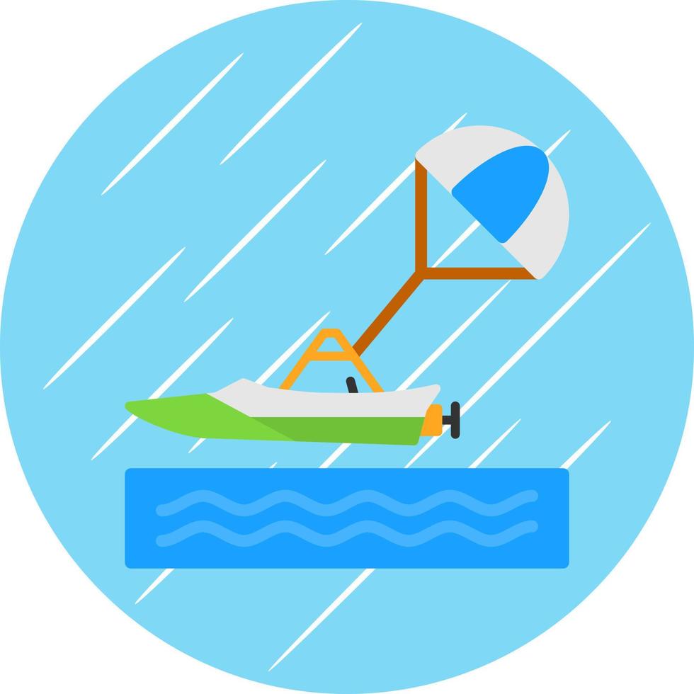 Parasailing Vector Icon Design