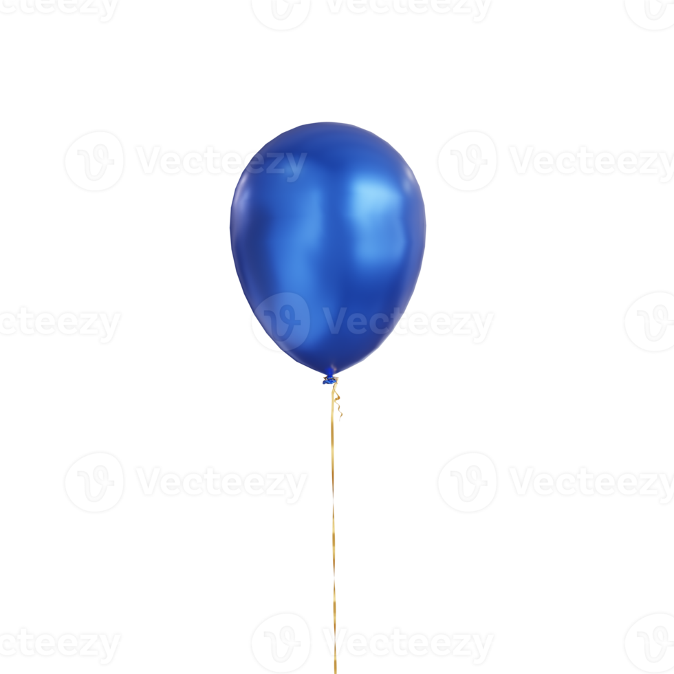 Balloon on isolated background. 3D render png