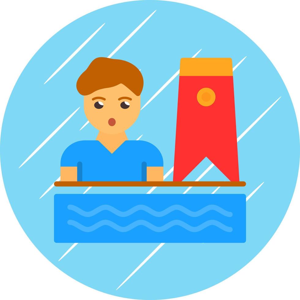 Bodyboarding Vector Icon Design