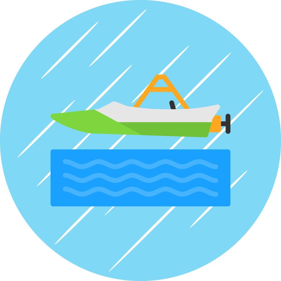 Jet Sprint Boat Racing Vector Icon Design