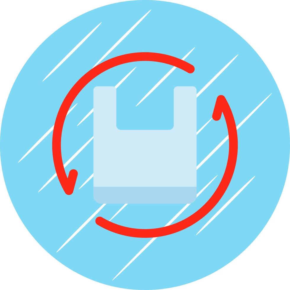 Recyled Plastic Bag Vector Icon Design