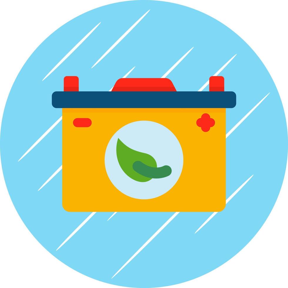 Eco Battery Vector Icon Design