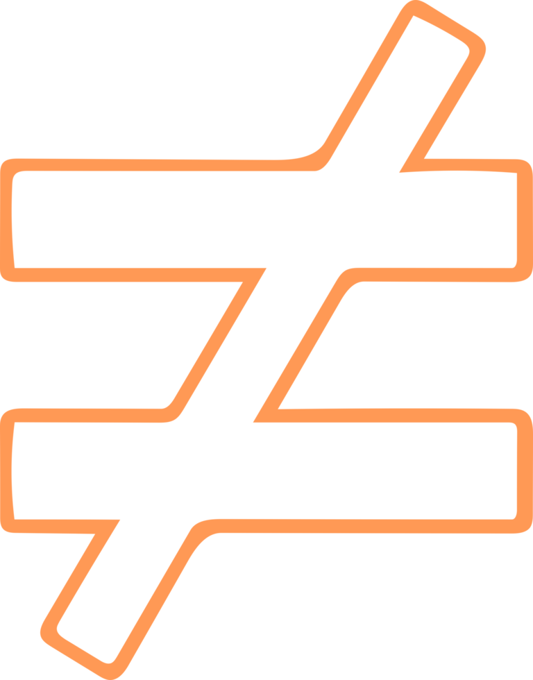 Not Equal to Sign png