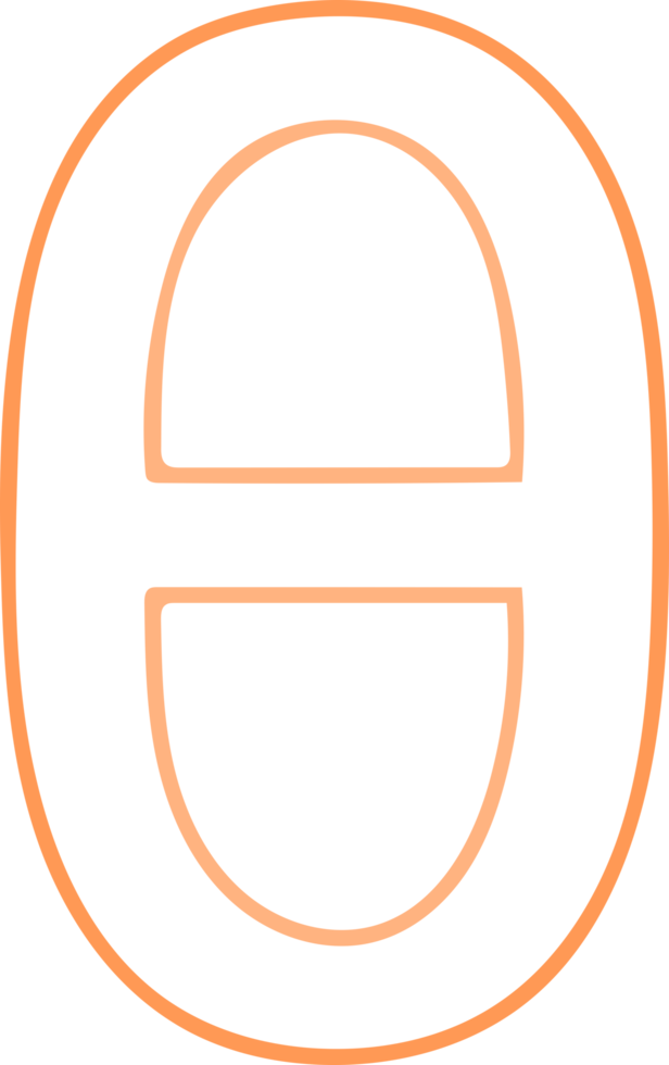 Orange Theta Symbol png