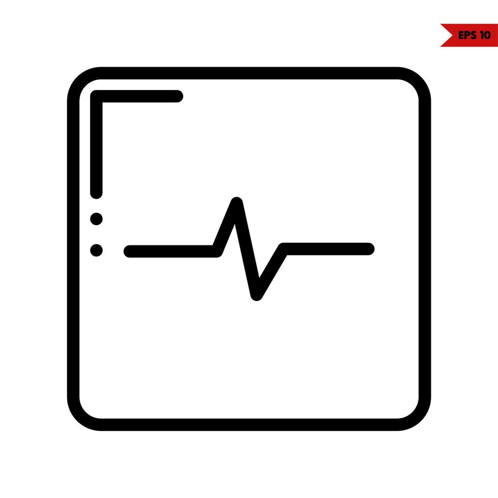 beat in frame line icon vector