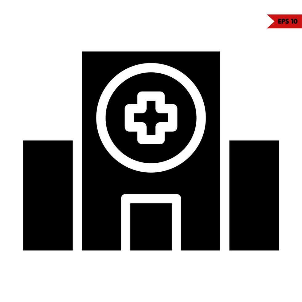 Hospital glyph icon vector