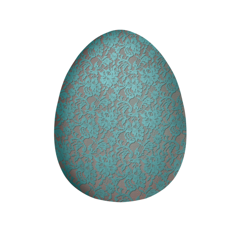 Mint lace Easter egg png
