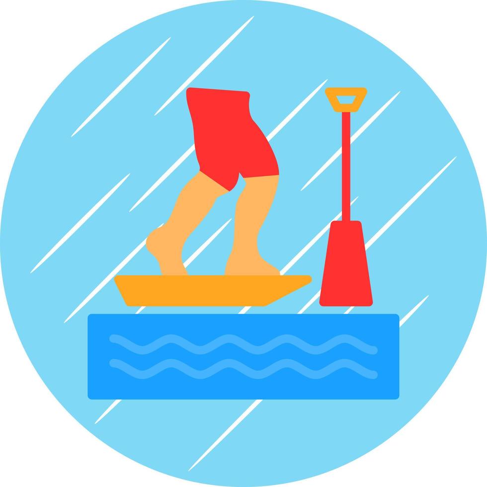 Standup Paddleboarding Vector Icon Design