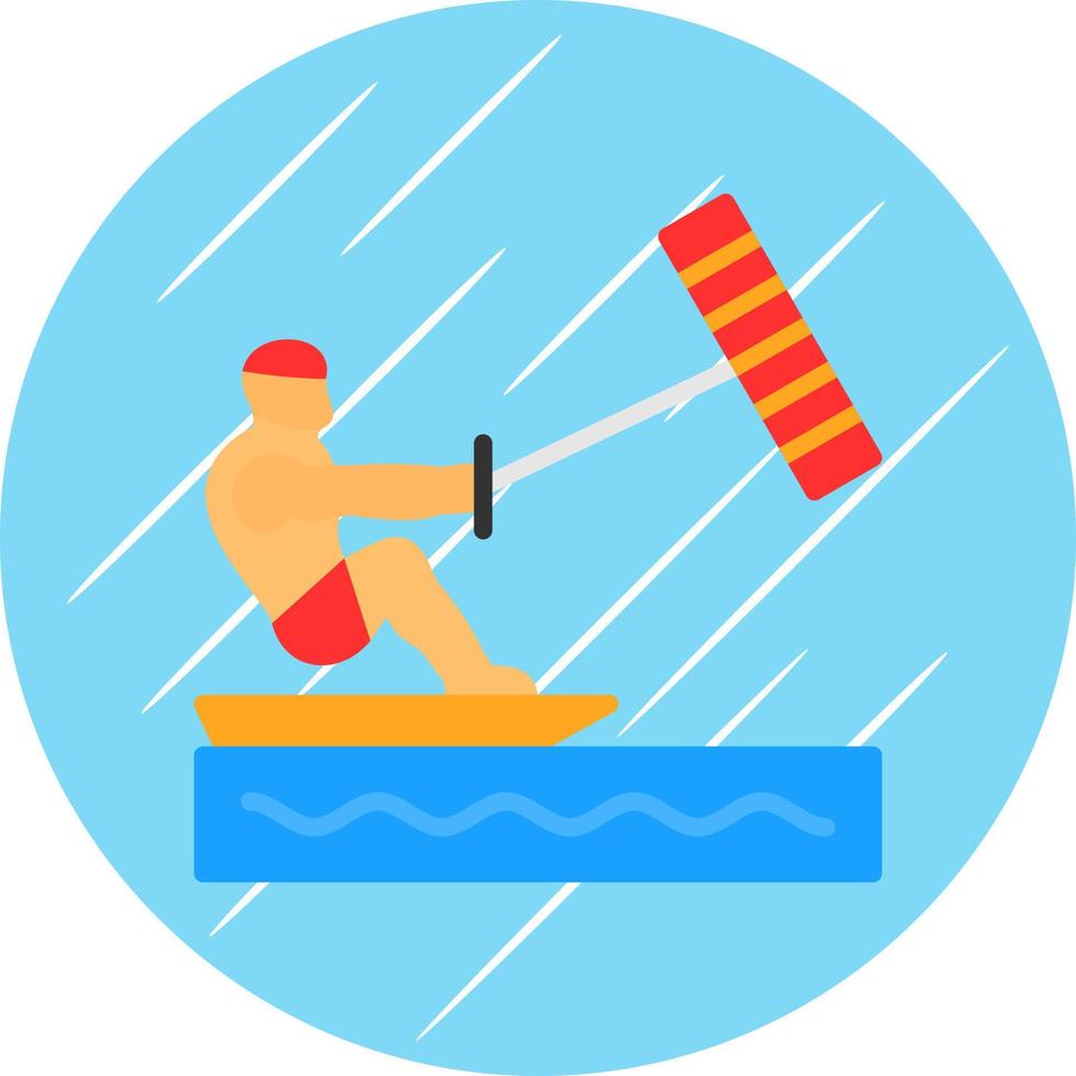 Kitesurfing Vector Icon Design