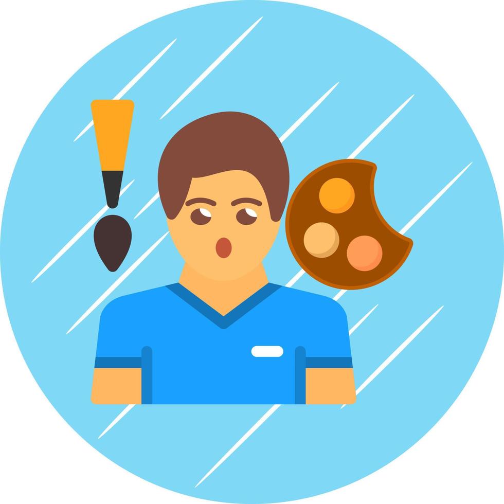 Artist Female Vector Icon Design