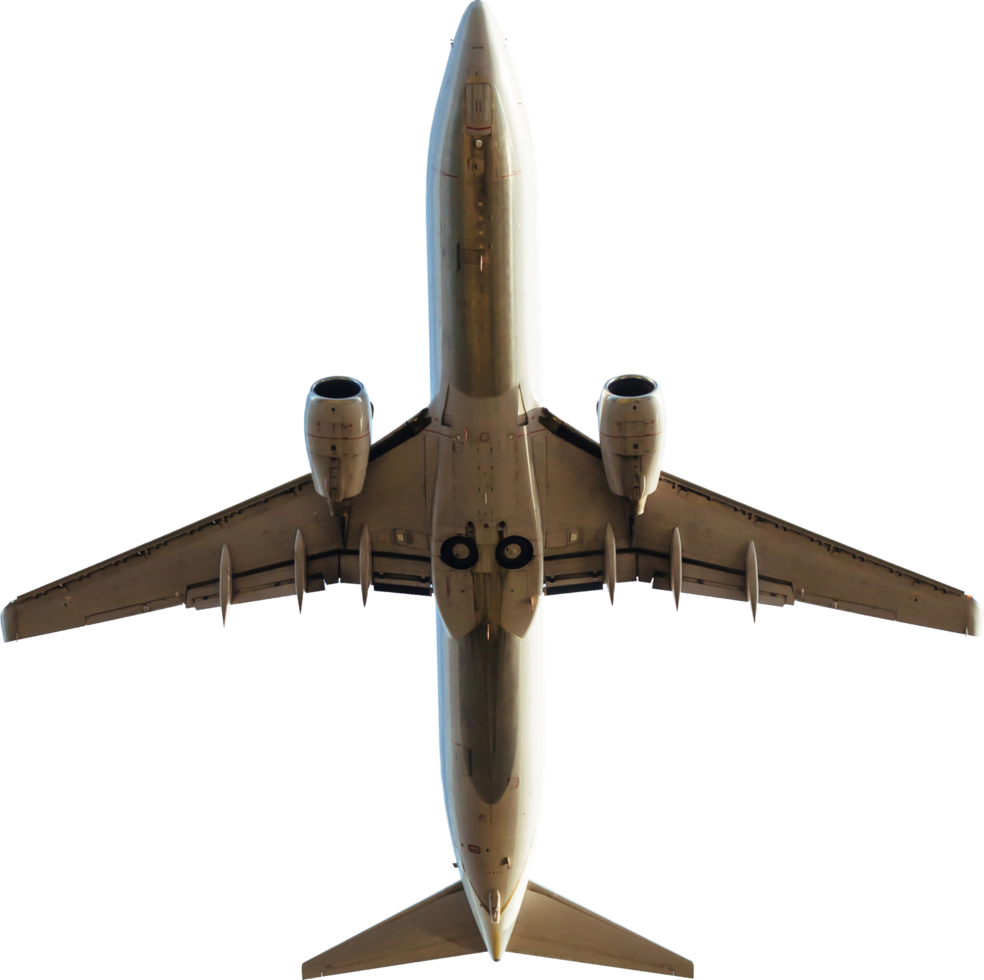 airplane take off cut out on transparent background. png