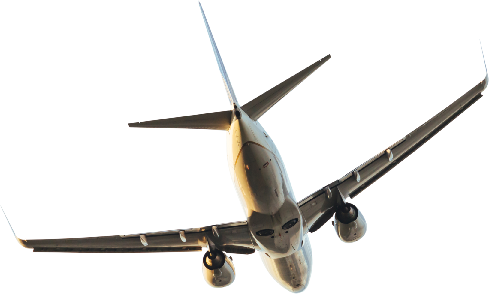 airplane take off cut out on transparent background. png