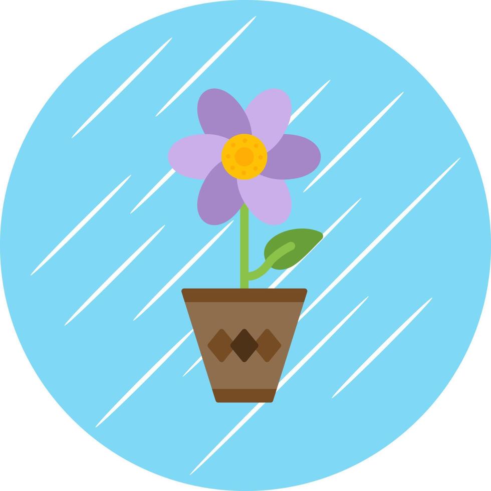 Flower Pot Vector Icon Design