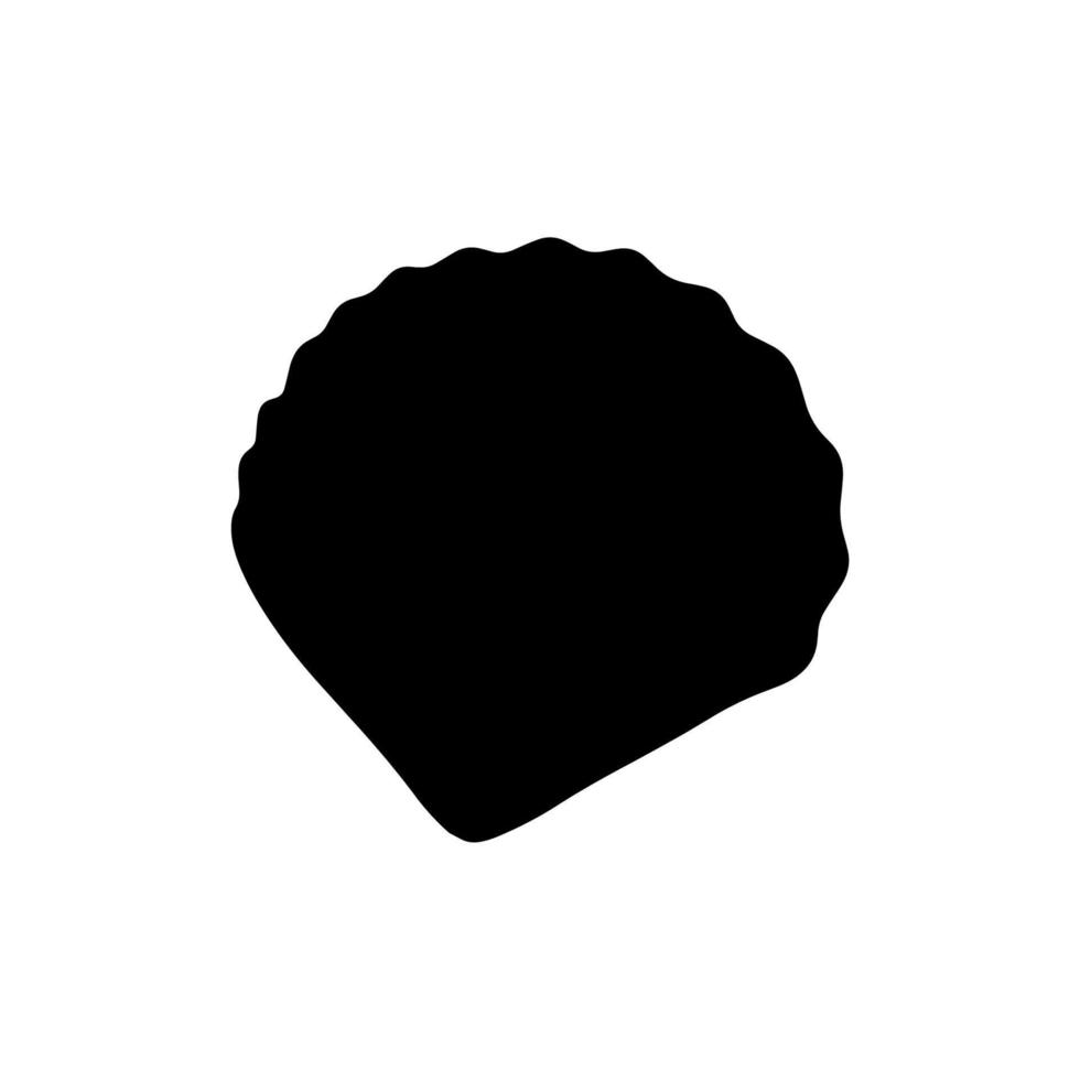 submarino concha. mano dibujado mar molusco mariscos elemento. vector ilustración en negro color