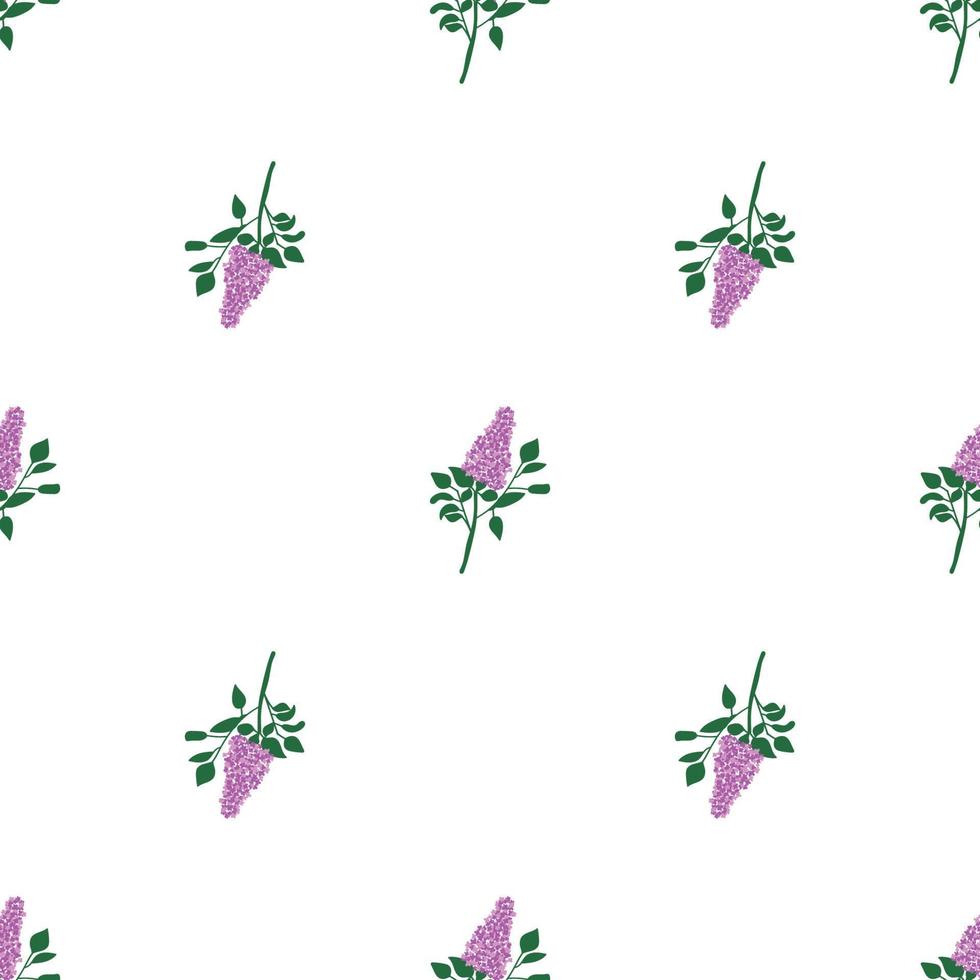 Lilac branch. Colorful flowers with four petals. Vector seamless pattern , perfect for print, wedding design