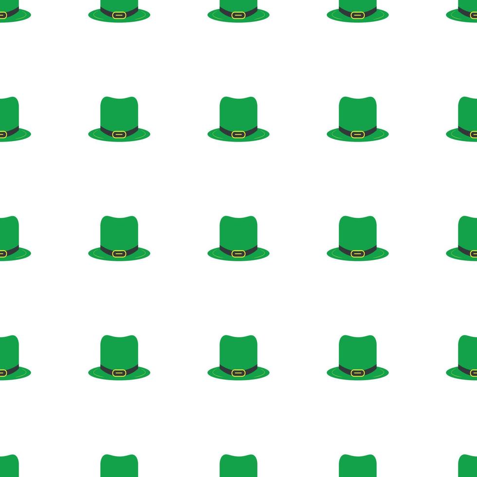 Green patrick hat on white background. Party decoration. Happy festive background. Vector background. National symbol.