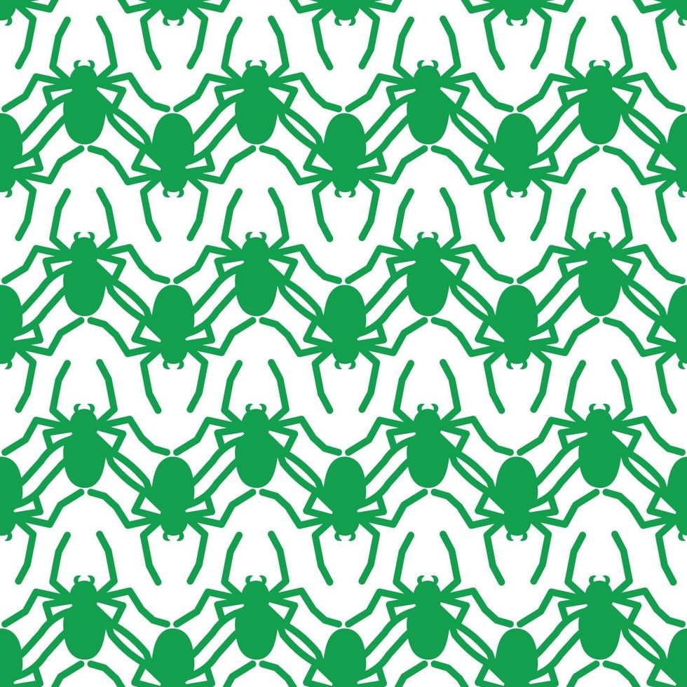 Spider vector seamless pattern on a white background. Insect pattern print on textiles, paper, wrapping paper theme