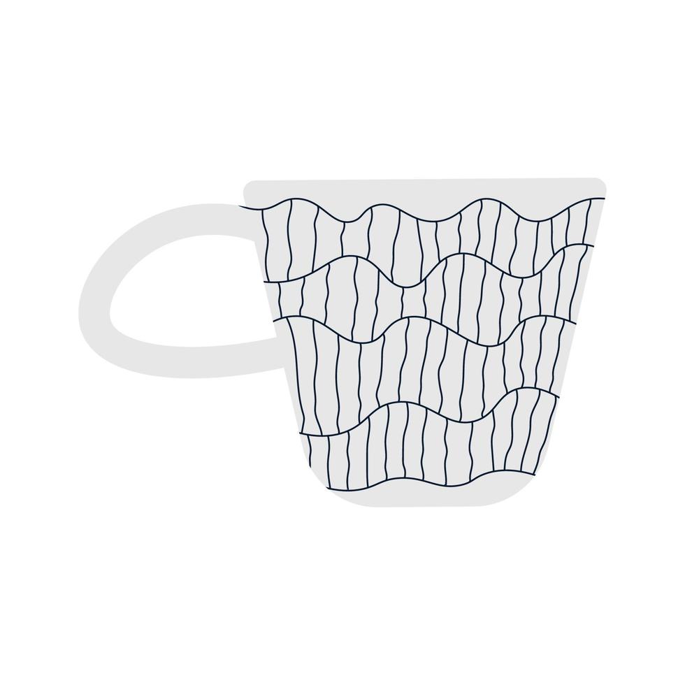 Ceramic mug for tea or coffee. Vector illustration with cup. Great design for any purposes.