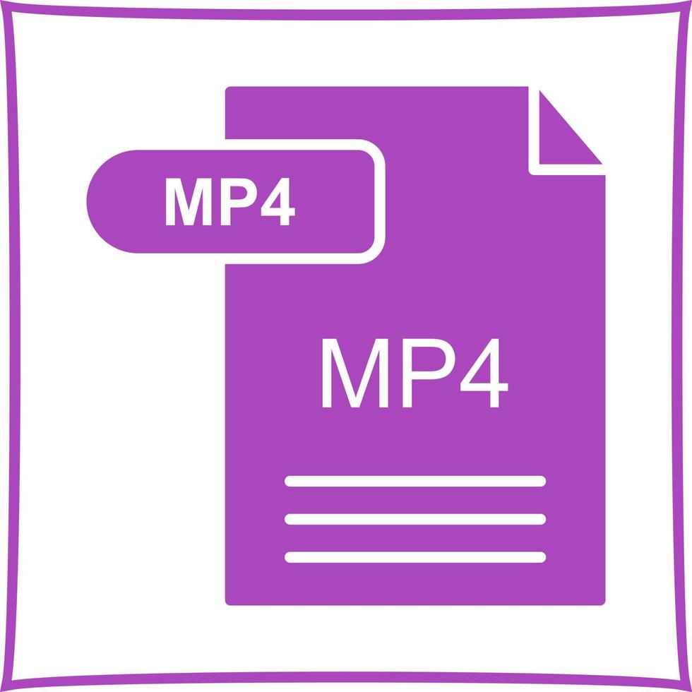 icono de vector de mp4