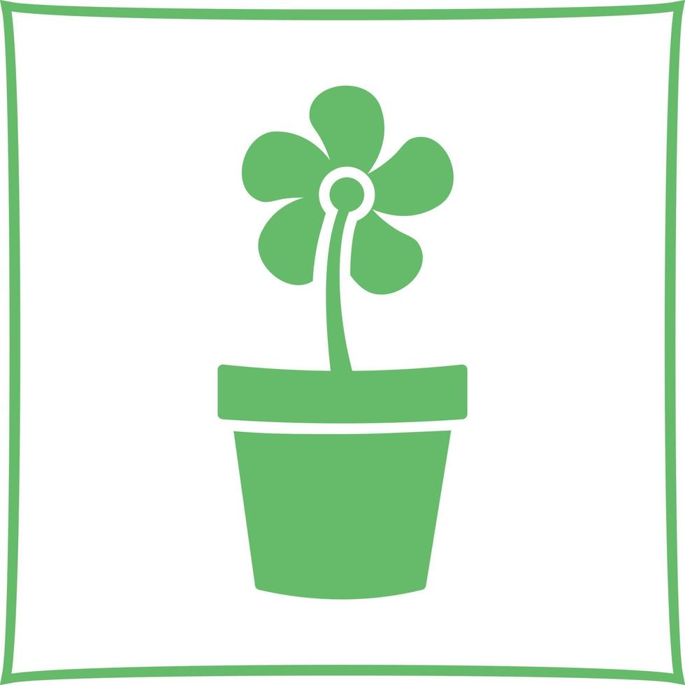 Flower Pot Vector Icon