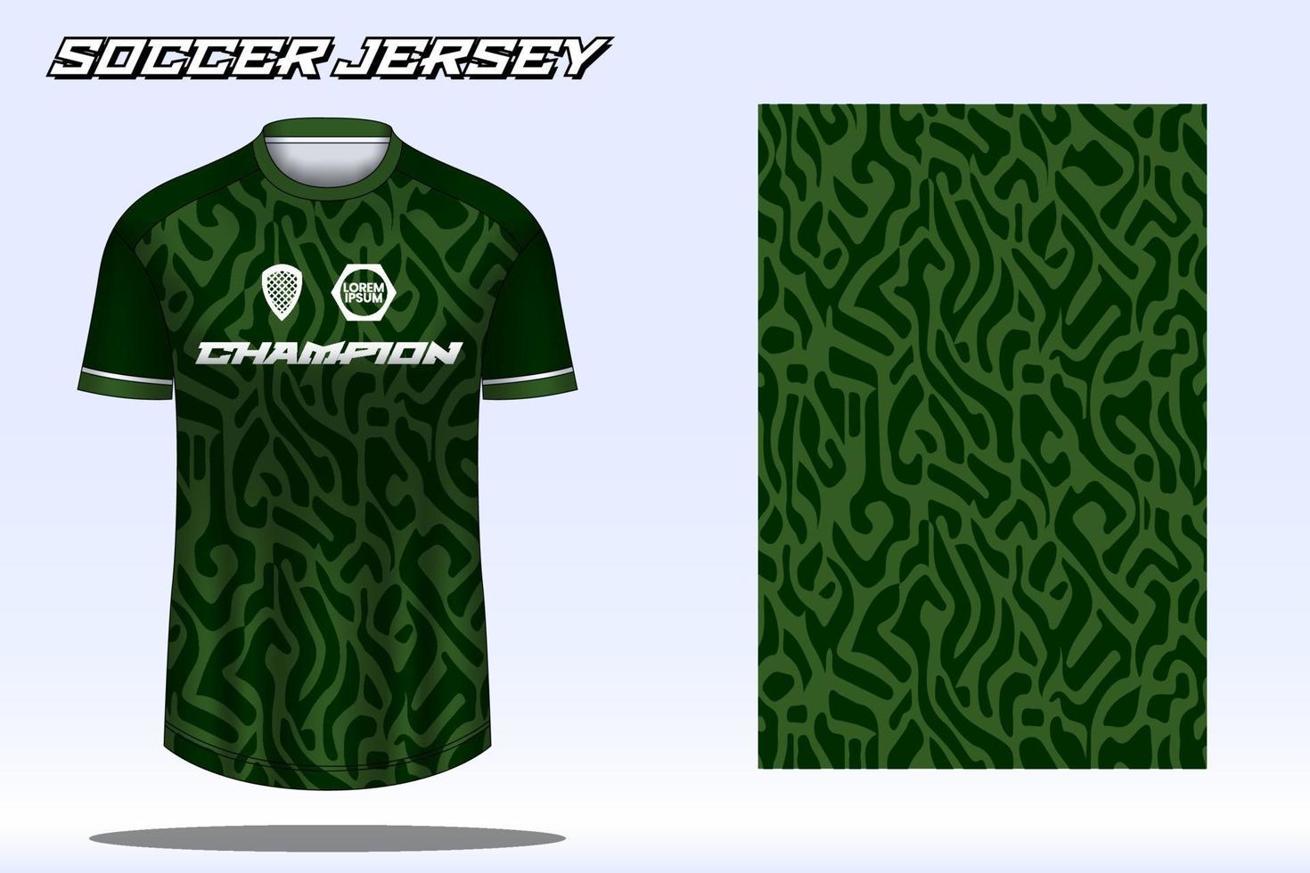 Soccer jersey sport t-shirt design mockup for football club vector