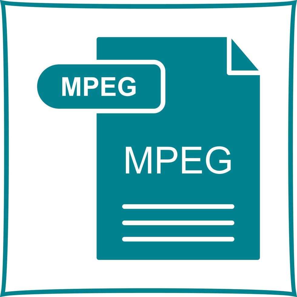 icono de vector de mpeg