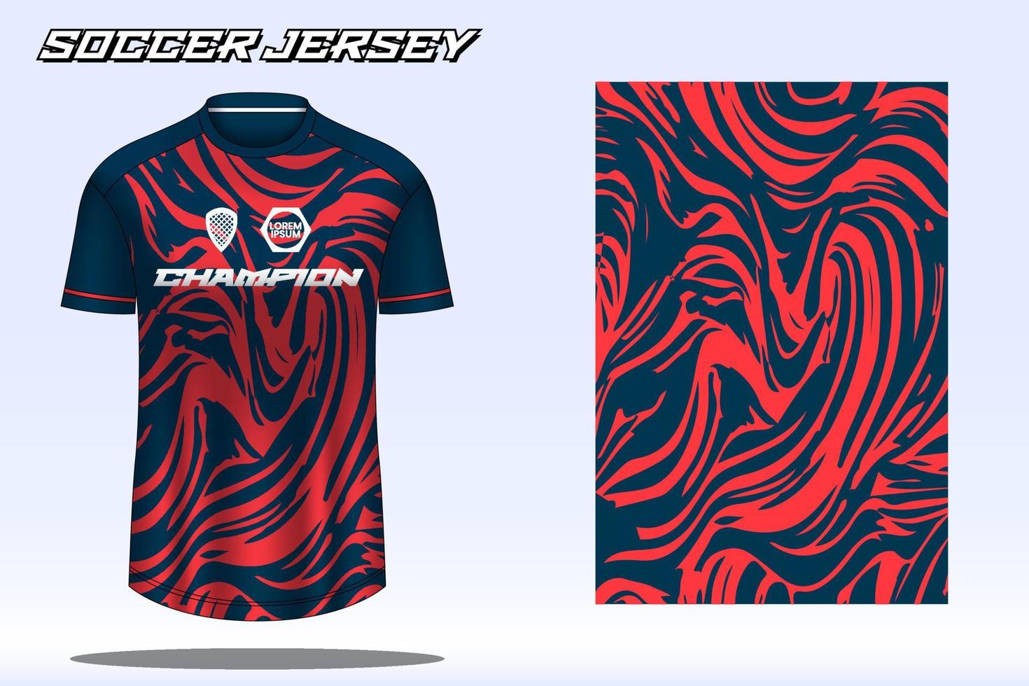 maqueta de diseño de camiseta deportiva de camiseta de fútbol para club de fútbol vector