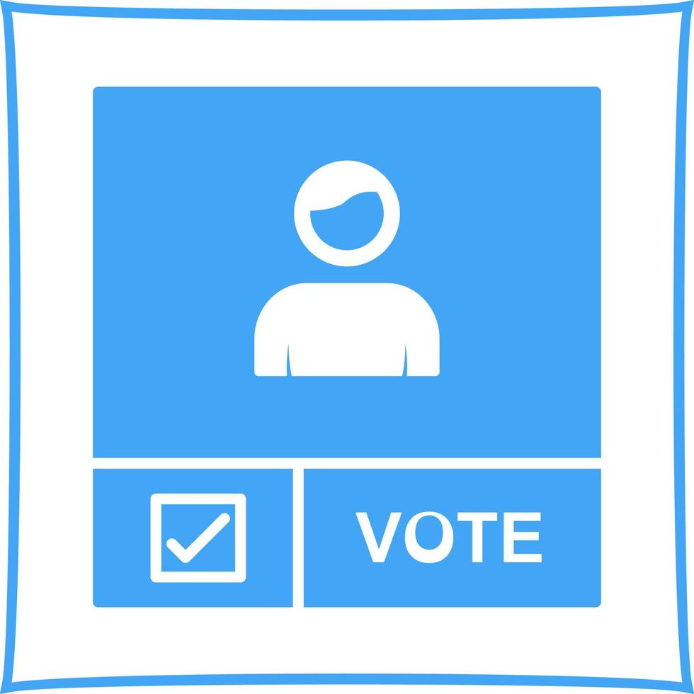 icono de vector de banner de candidato