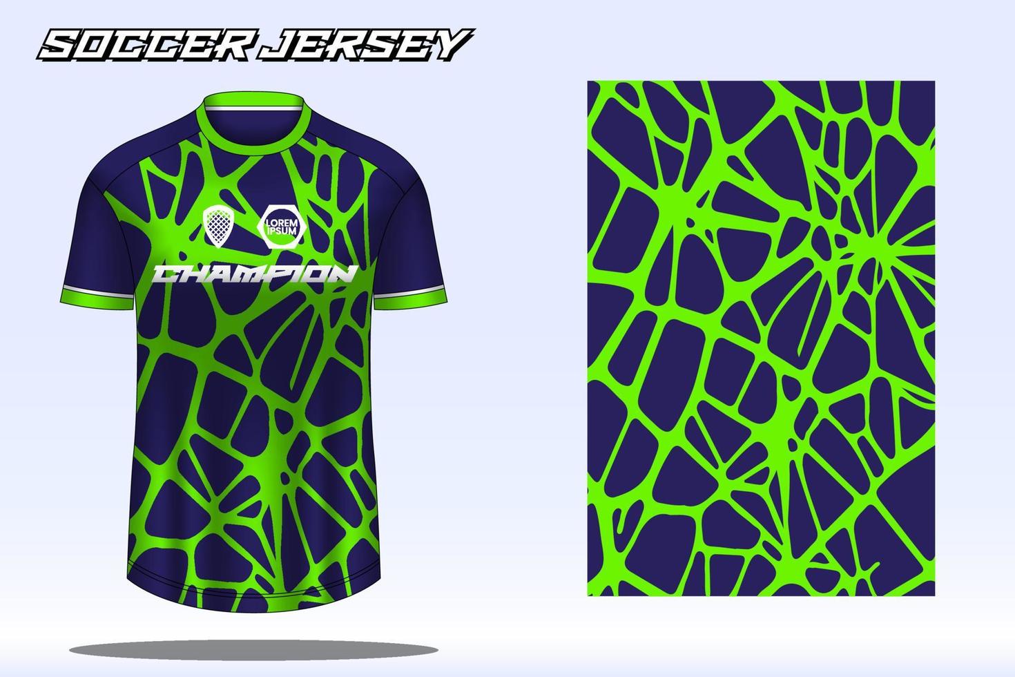 Soccer jersey sport t-shirt design mockup for football club vector