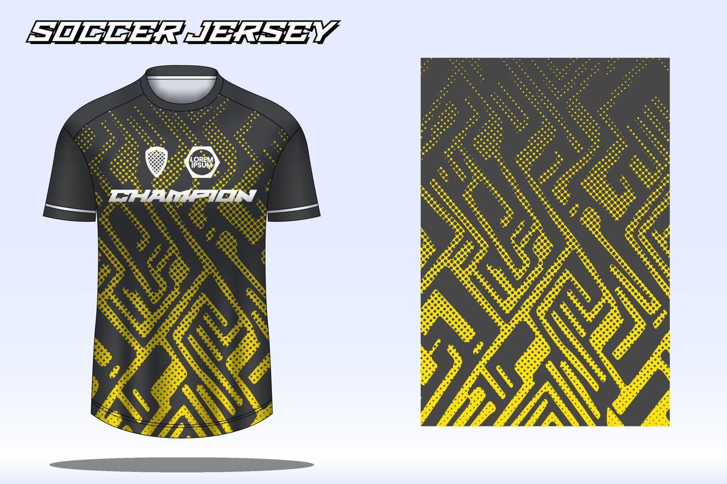 maqueta de diseño de camiseta deportiva de camiseta de fútbol para club de fútbol vector