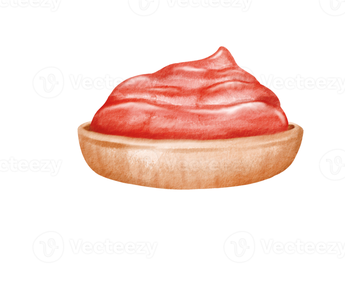 watercolor strawberry jam png