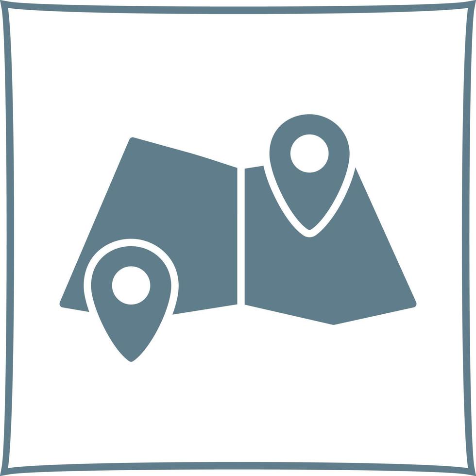 Folded Map Vector Icon